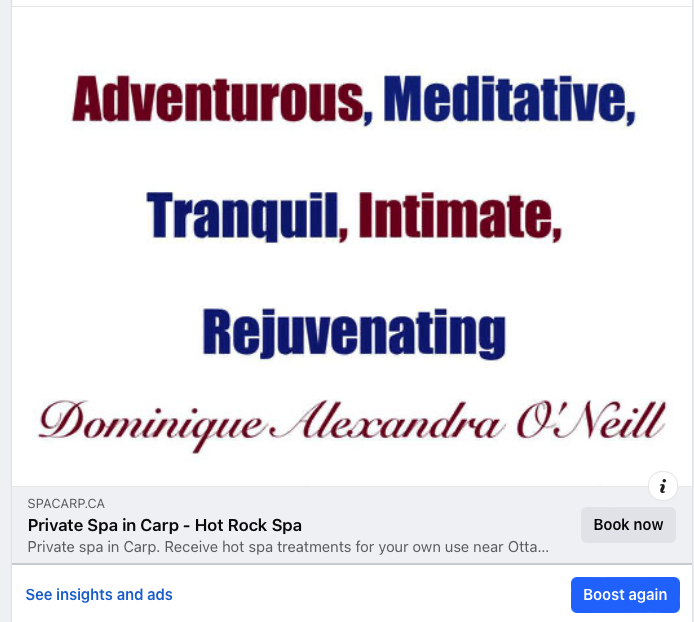Hot Rock Spa — Creative writing challenge.